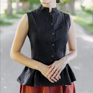 Son De Flor Sleeveless Peplum Vest